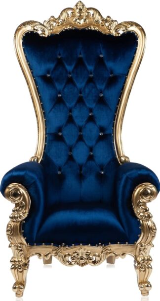 Blue with Gold Trim; Shell Back Chair
