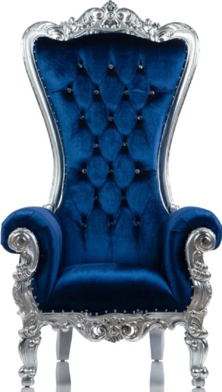 Blue with Silver Trim; Shell Back Chair
